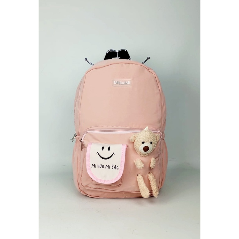 STANDAR MATERIAL / TAS KOREA / RANSEL KOREA ANAK CEWEK / TAS ANAK BONEKA LUCU / RANSEL ANAK PEREMPUAN FREE BONEKA / TAS KOREAN BONEKA / TAS KOREA STYLE / RANSEL KOREA