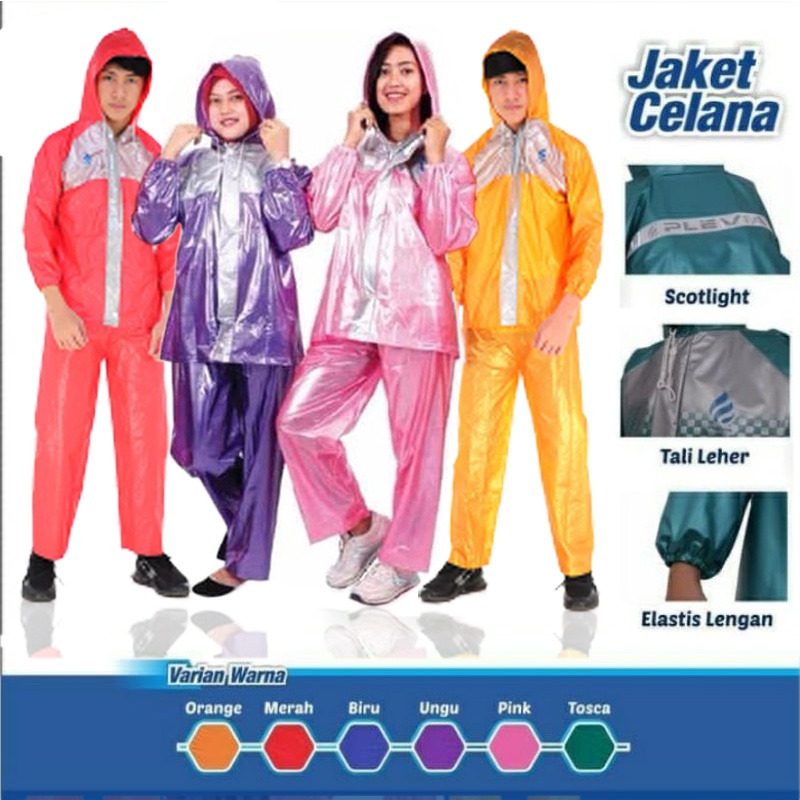 Jas Hujan Setelan Dewasa New Kombinasi Rain City Jas Hujan Stelan Paramount Scotchlight Skotlet Rain City Dewasa Jaket Mantel Press Bahan Tebal