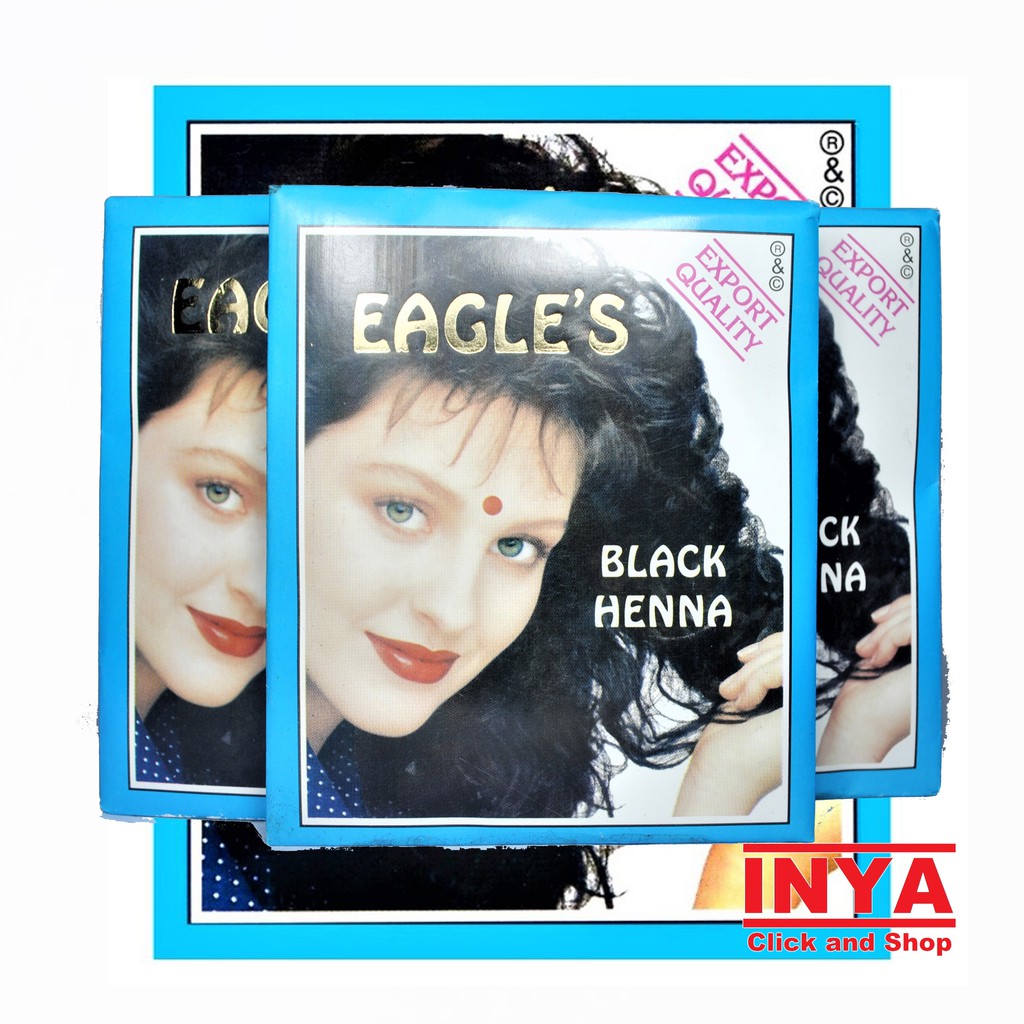 EAGLES BLACK HENNA HAIR DYE 10gr Sachet - Semir Rambut Hitam