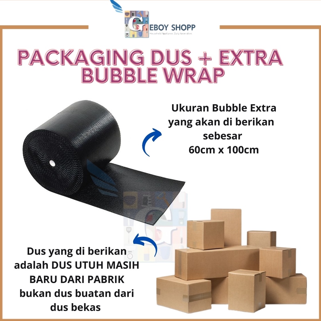 Packaging Tambahan Dus + Extra Bubble Biasa