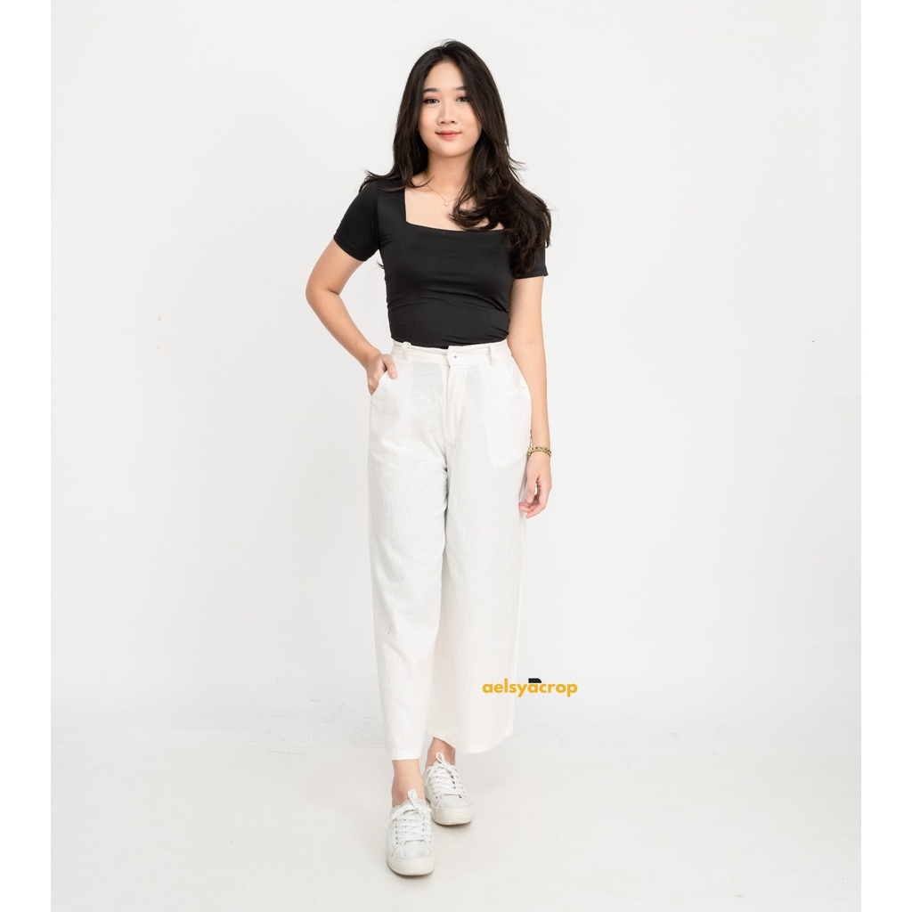 Kulot Linen Highwaist - Celana Linen Wanita