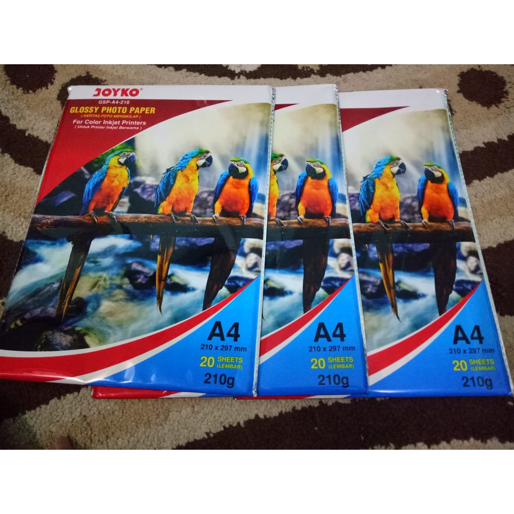 

Kertas Foto A4 Merek Joyko Tebal 210GSM Glossy Photo Paper