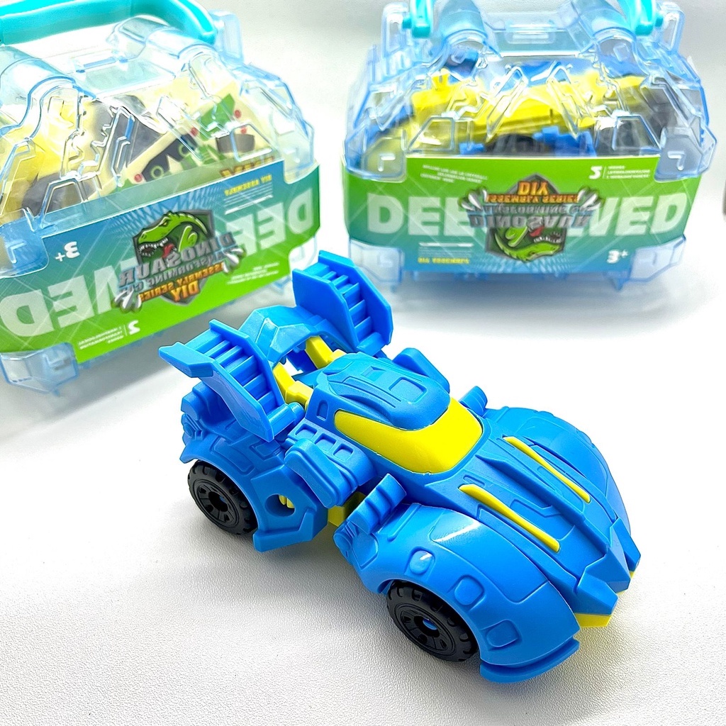 MAINAN RAKIT MOBIL ROBOT TRANSFORMERS DINO DINOSAURUS MOBIL MOBILAN MAINAN EDUKASI ANAK DIY PREMIUM