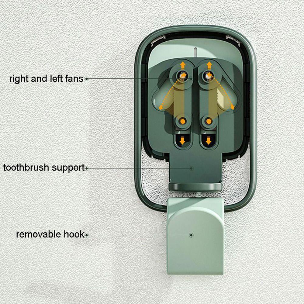 Populer Tempat Sikat Gigi Elektrik 2in1 Mulus Plastik Auto Lock and Release Aksesori Kamar Mandi Rak Penyimpanan Yang Dipasang Di Dinding