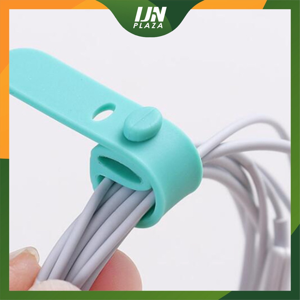 ❤ IJN ❤ Pengikat Kabel Penggulung Cable Binder Klip Cable Cord Holder Penjepit Kabel Charger Hp Universal