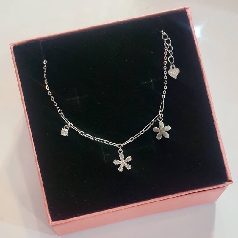 Gelang tangan perak s925 bunga