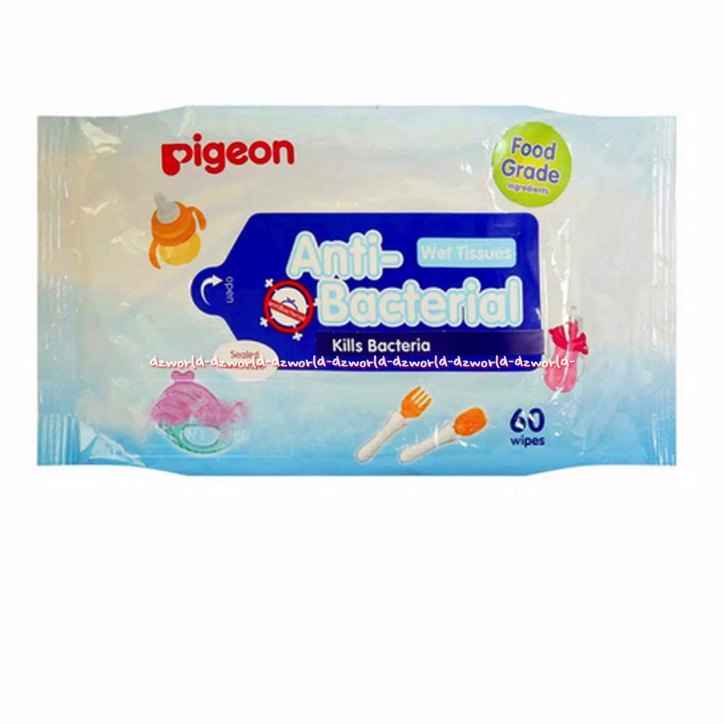 Pigeon Anti Bacterial Food Grade 60pcs Tissue Pigen Pigeon Anti Bacterial Baby Wet Tissue 60 Sheets