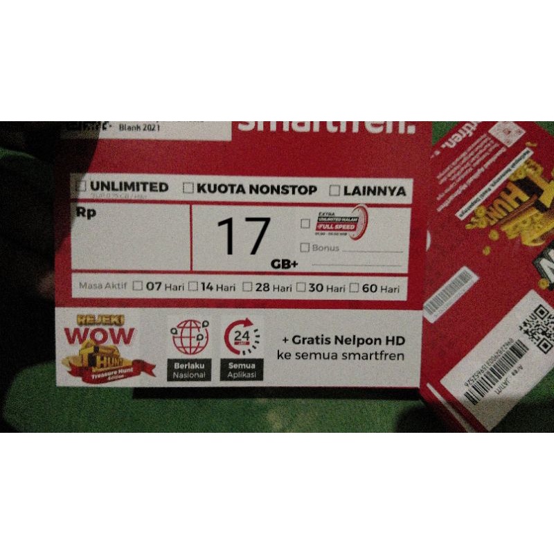 kartu perdana smartfren coktai 17 gb