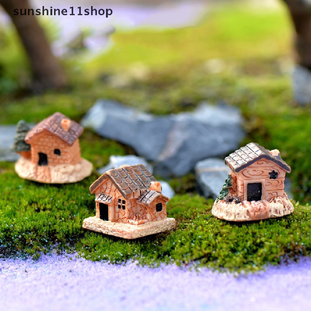 1pc Miniatur Rumah Bahan Resin Untuk Dekorasi Taman