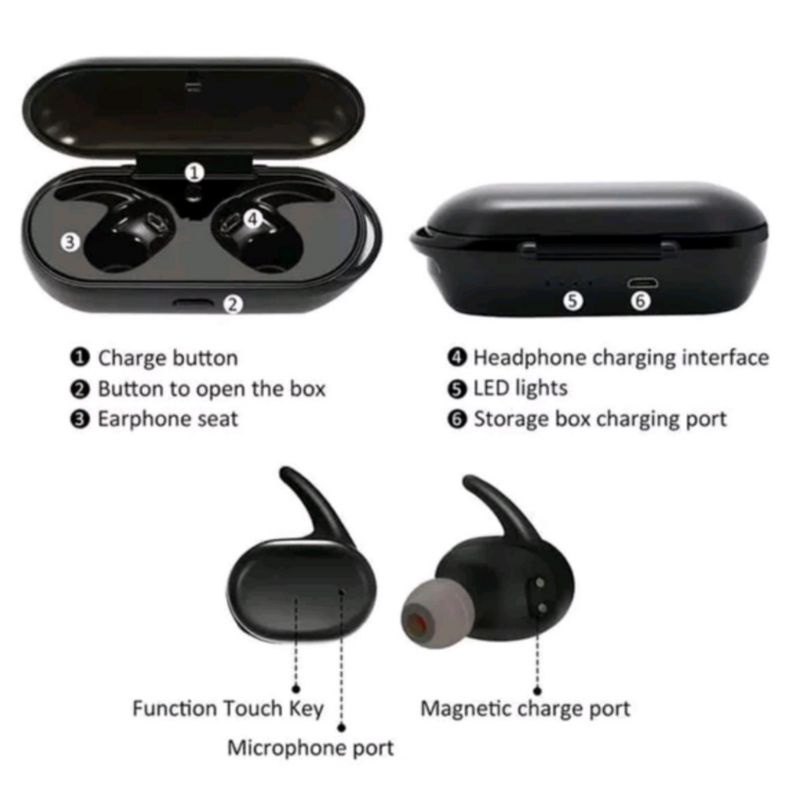 Headset Bluetooth TWS 4 Stereo Wireless earphone