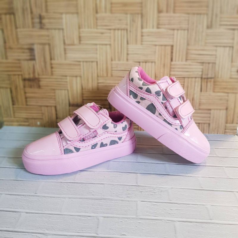 SEPATU ANAK VANS KIDS OLD SKOOL PINK LOVE PREPET SIZE 16-35