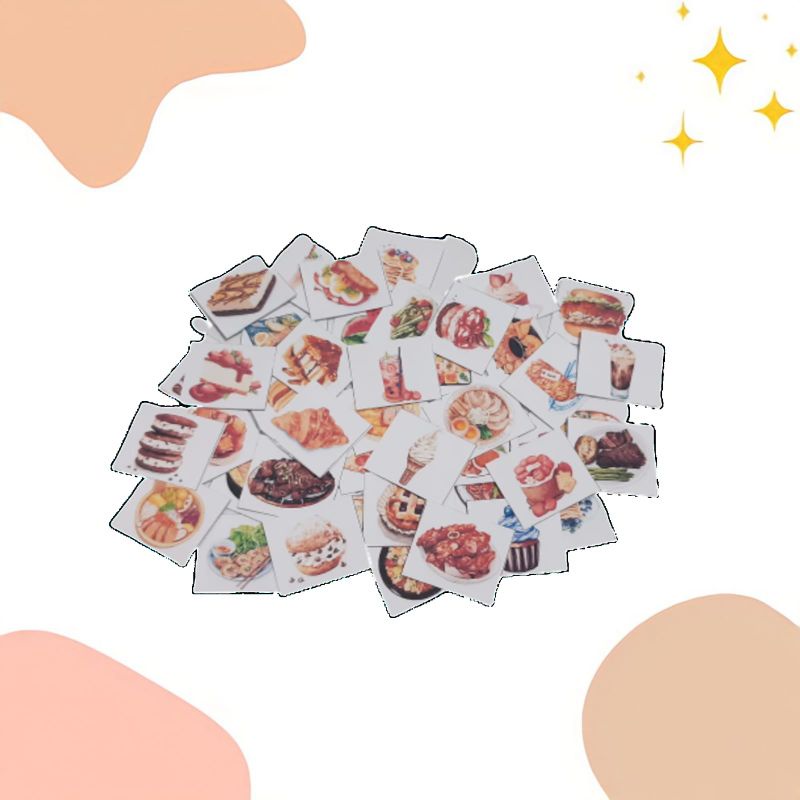 

54 PCS STIKER KOTAK MAKANAN DAN MINUMAN