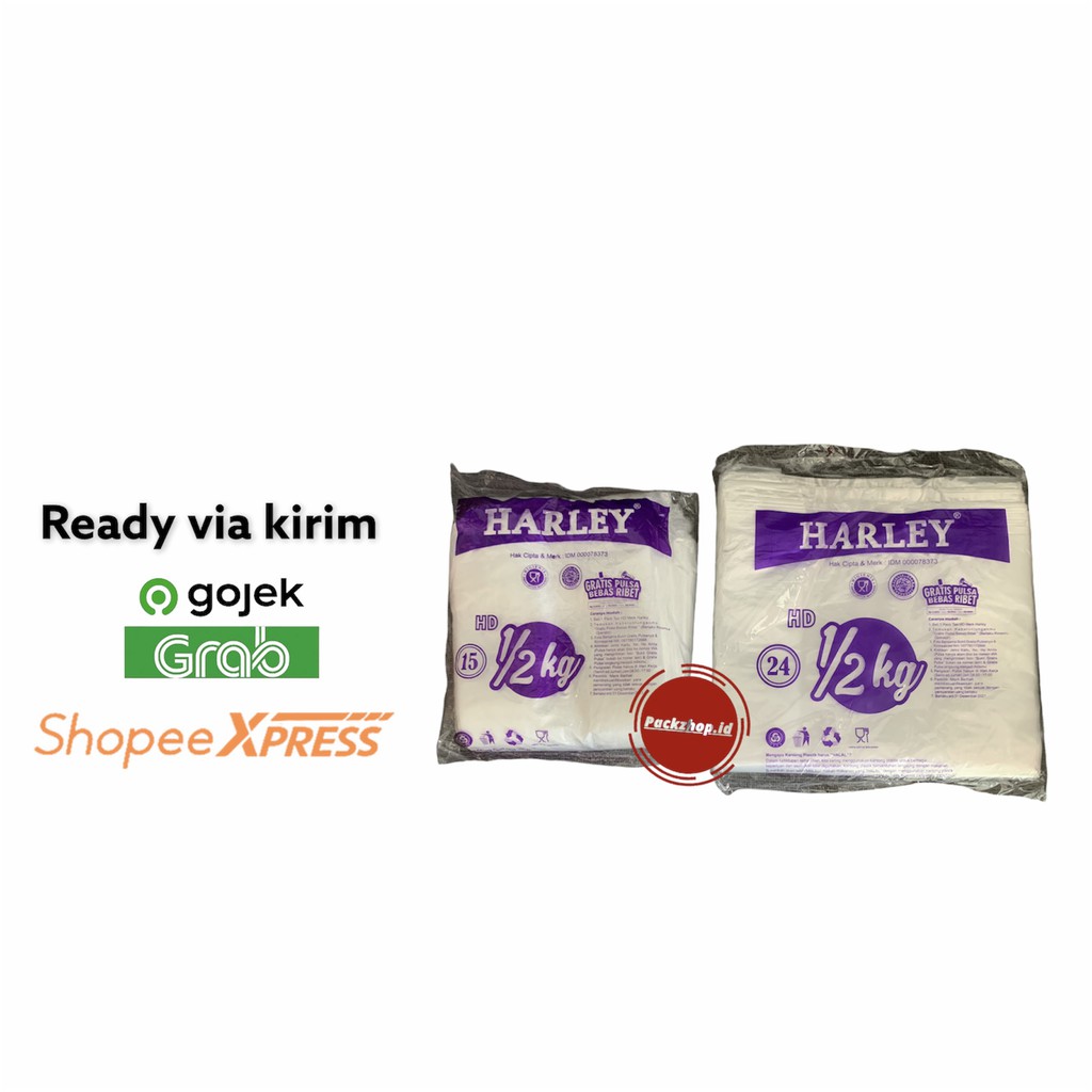 KANTONG PLASTIK BENING HDPE FULL 500G/PLASTIK HARLEY/PLASTIK BUNGKUS/PLASTIK MAKANAN/KANTONG MAKANAN