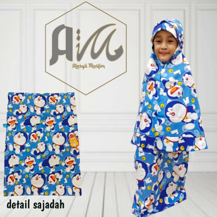 mukena anak karakter doraemon tas sajadah tebal terlaris/best seller/COD