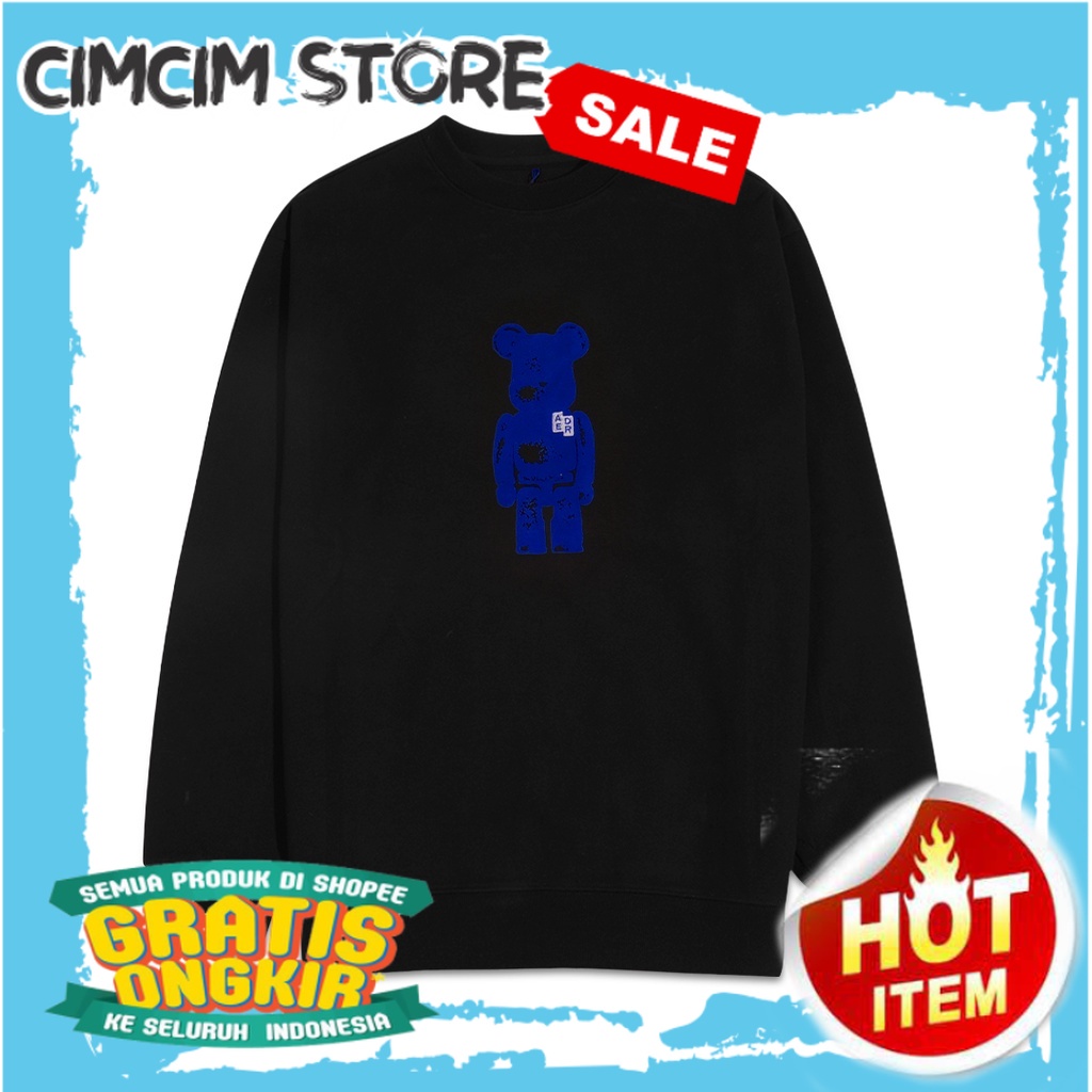 SWEATER TERBARU TERMURAH / Ader Error X Bearbrick Sweatshirt Black