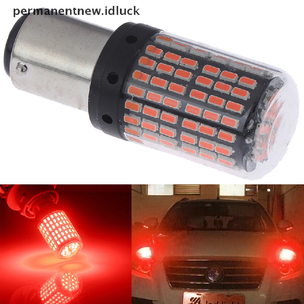 1 Pc Lampu Rem 1157 LED Canbus 3014 144-SMD Warna Merah Untuk Mobil