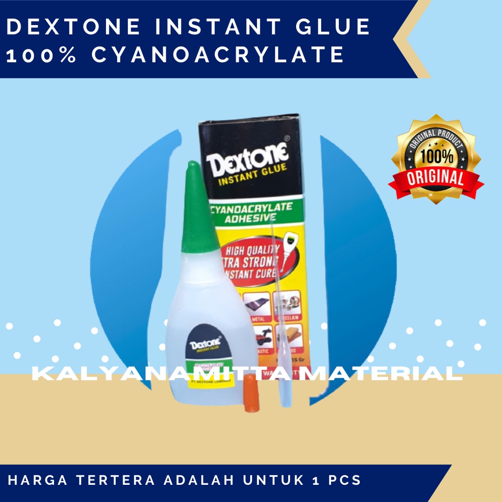 

Dextone Instant Glue 100% Cyanoacrylate Adhesive 15gr / lem material