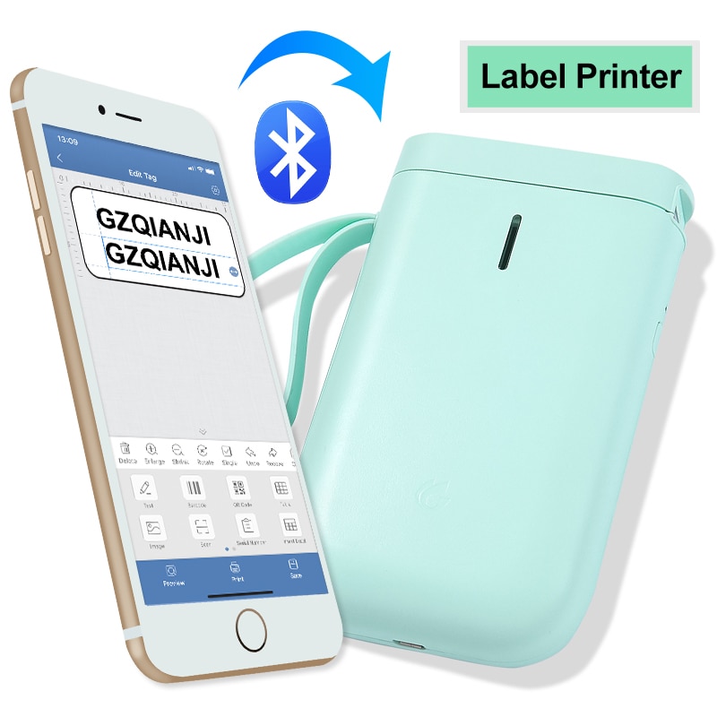 

Niimbot D11 Portable Thermal Mini Handheld Sticker Bluetooth Mobile Phone roid Ios Notes Label Print