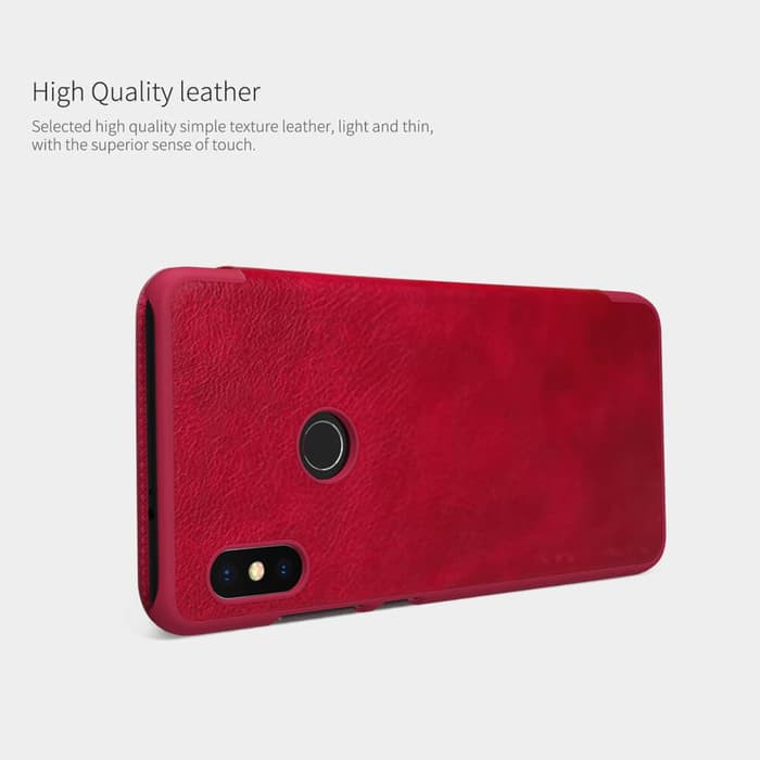 Flip Cover Xiaomi Redmi Note 5 Pro Nillkin Qin Leather Flip Hard Case Original