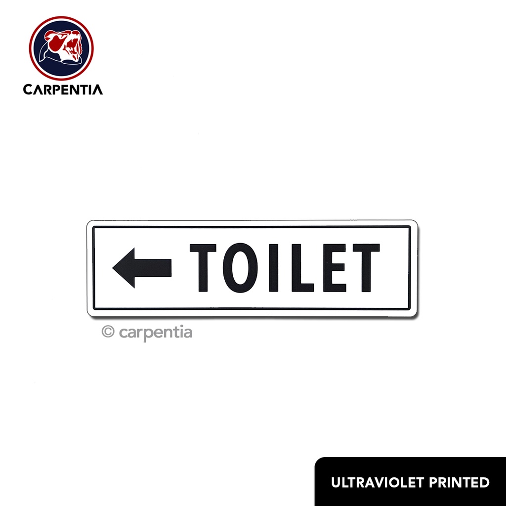 

Carpentia Acrylic Sign TOILET / Label Dinding Akrilik 24x7 cm / A - Putih