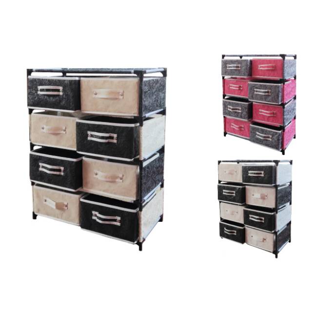 Rak lemari  kotak penyimpanan nakas  lemari  laci minimalis  Shopee Indonesia