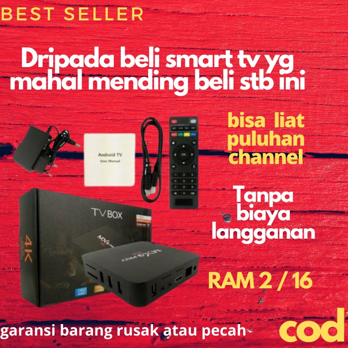 ( BERGARANSI )Tv Box Tv Digital Tv Receiver Stb Android TV BOX MXQ Pro 4K 5G Smart TV Box Media Play