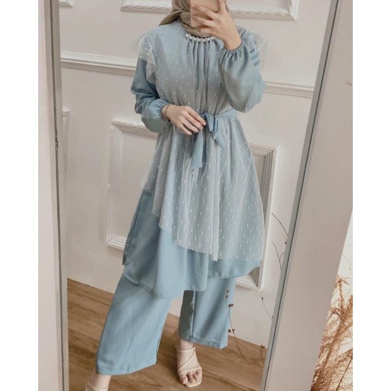 SET PEARLY DOT STELAN TUNIK TILE DOT