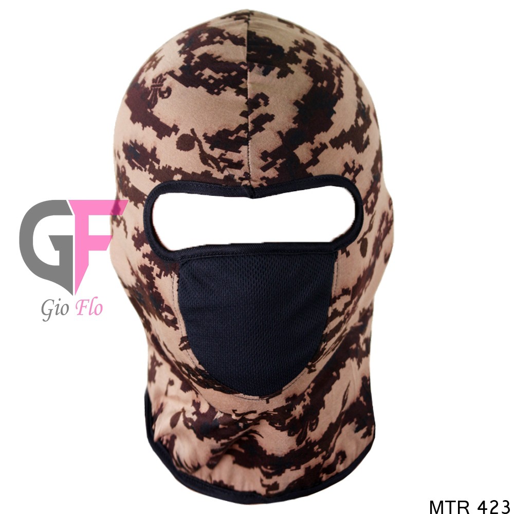 GIOFLO Masker Motor Keren Motif Militer Brown / MTR 423