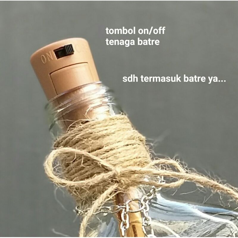 message in a bottle dengan lampu led pesan cinta birthday gift