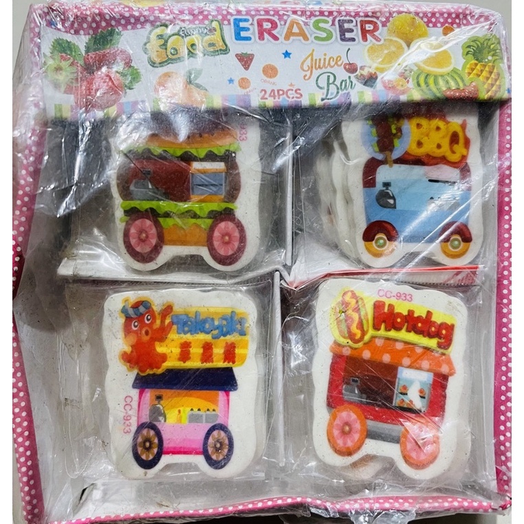 

Penghapus pensil motif food truck isi 24