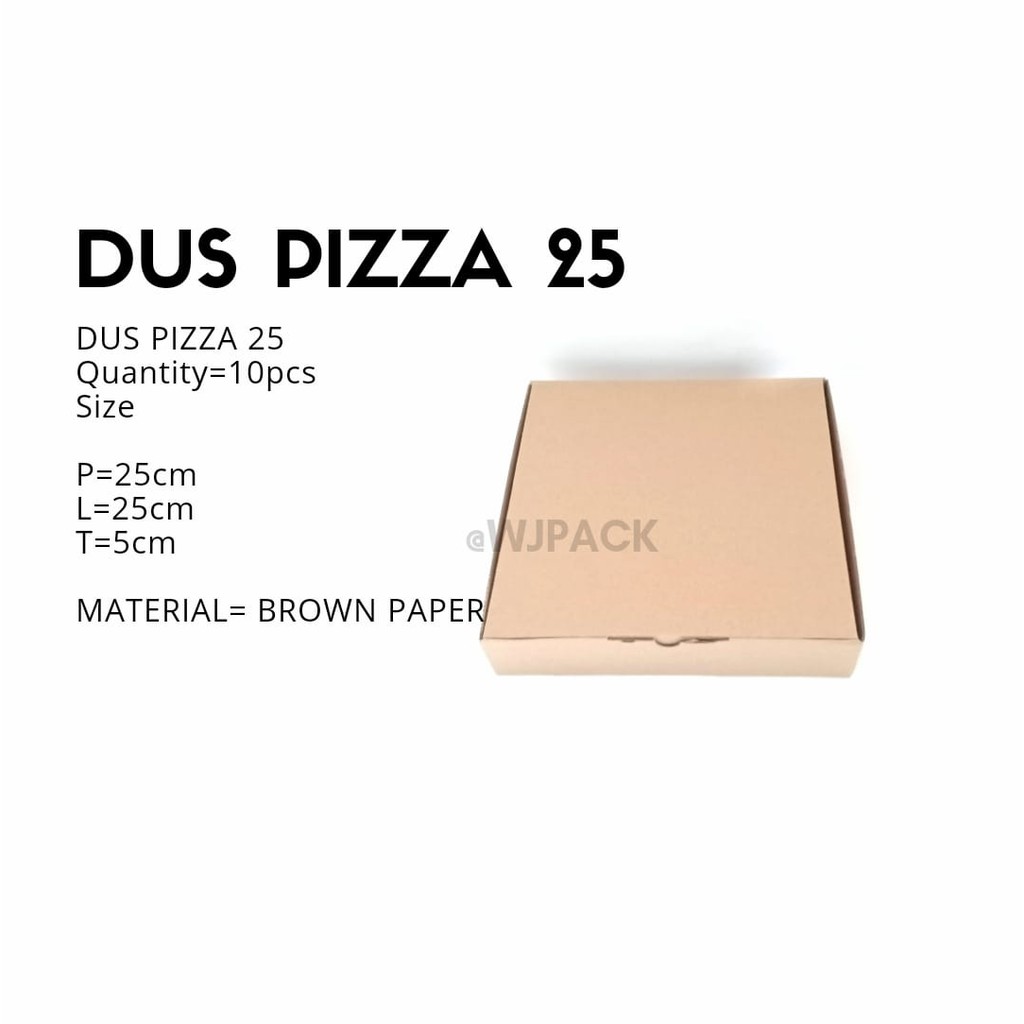 

DUS PIZZA 25X25X5CM/10PCS