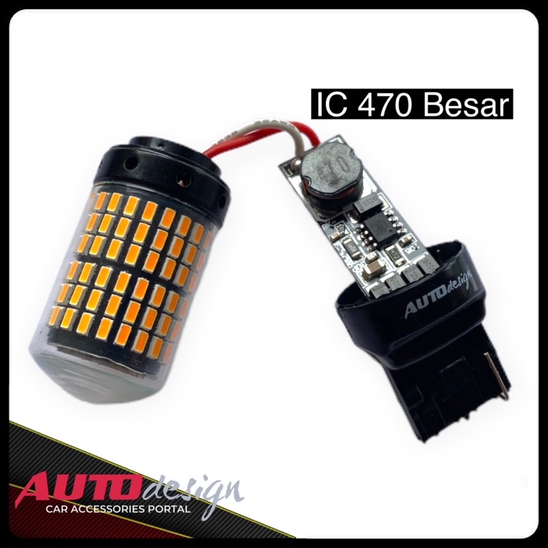 AUTOLIGHT Lampu Led Dajjal Mobil 1156 BAU15S PY21W BA15S T20 Chip 3014 - 144 Mata Super Terang