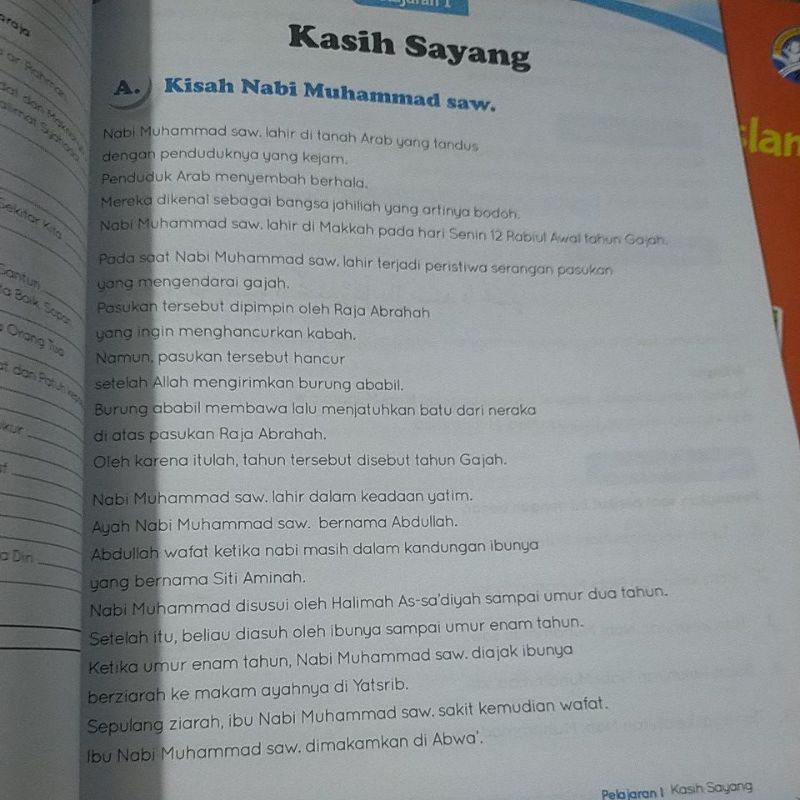 ORI buku mahir pendidikan agama Islam Dan Budi pekerti k13 kelas 1 penerbit Quadra