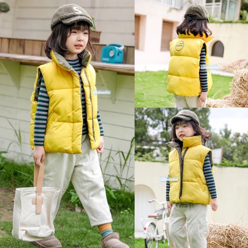 Padding vest kids rompi winter anak Arya musim dingin padded jacket jaket hangat cewek cowok import