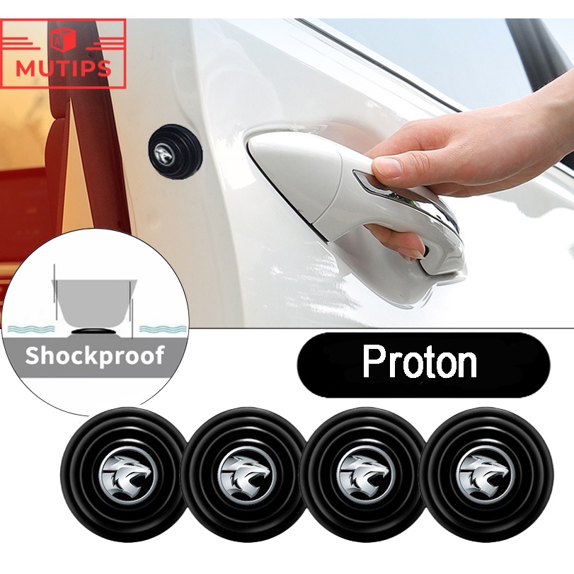 Proton 4/8/12Pcs Car Door Trunk Anti Shock And Collision Pad Silicone Adhesive Sticker  Reduce Noise Buffer For Persona X70 Waja Iriz Iswara Exora Wira X50 Saga vvt Accessories