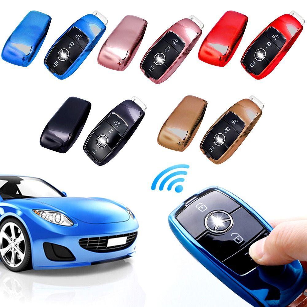 Populer Remote Key Case Lembut TPU Aksesoris Mobil Pelindung Fob Kunci Cover Untuk Mercedes-Benz C260l C200 A200l Glc260