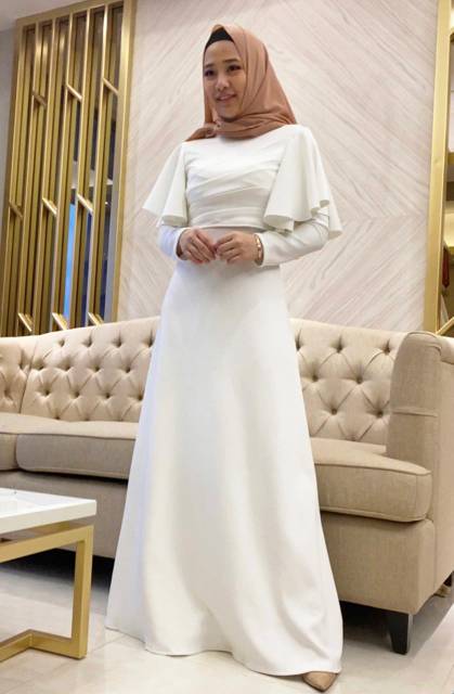 734#dres fashion muslim TERBARU dres muslim / clara maxi dres