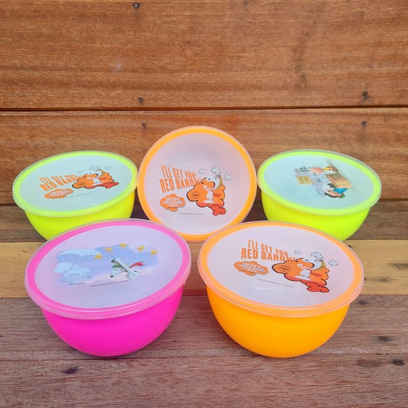 Mangkok Plastik Tutup Ceria Murah