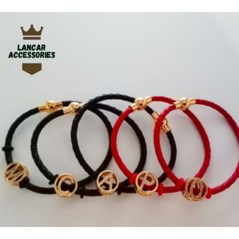 Gelang Tali Wanita Inisial Huruf Liontin Xuping Untuk Anak Dan Dewasa Nama Couple Pasangan