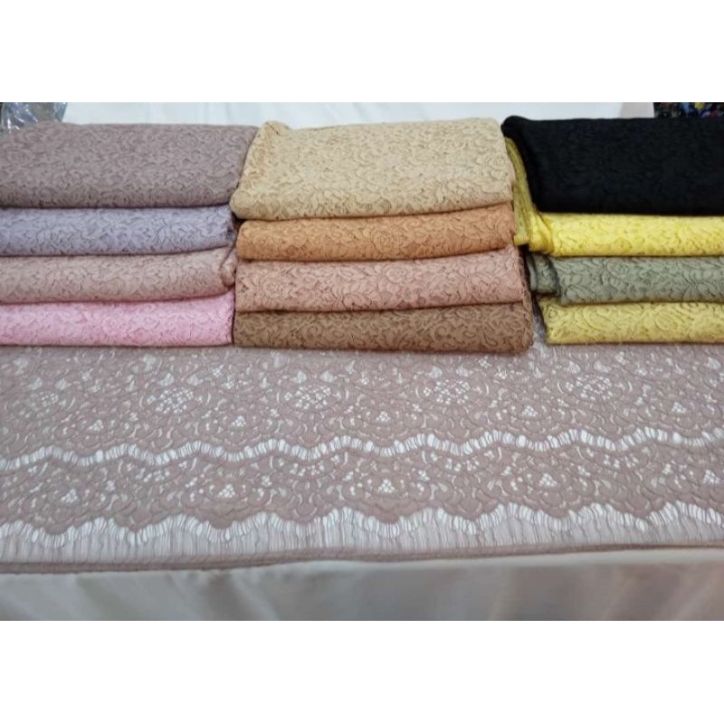 Kain lace Semi prancis katun cord