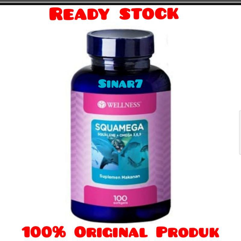 Wellness Squamega squalene + omega 3,6,9 isi 100 softgel Original