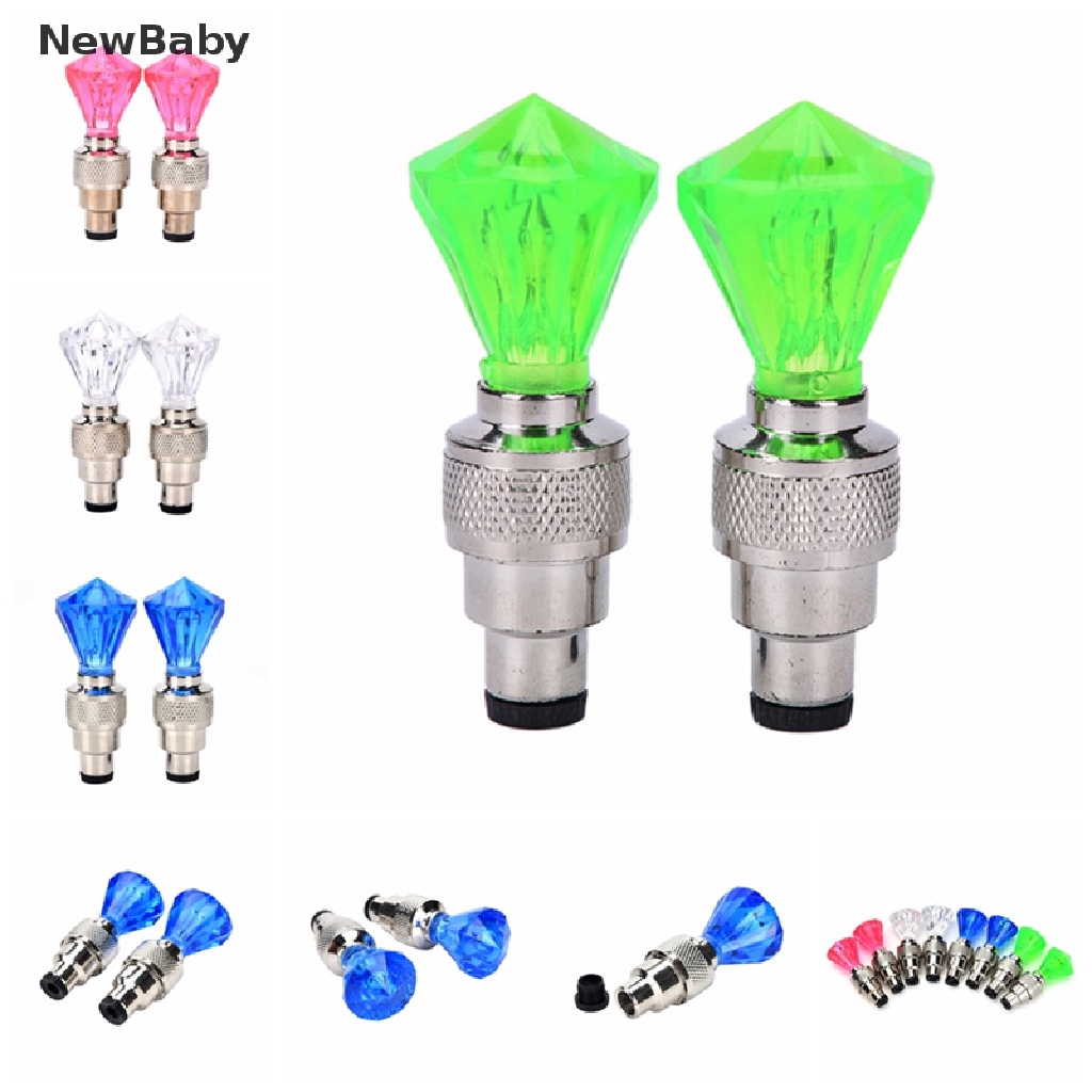 2pcs Lampu LED Untuk Katup Ban Sepeda / Motor