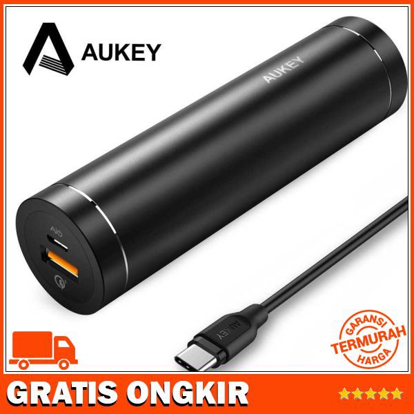 AUKEY CYLINDRICAL POWER BANK QC 3.0 5000MAH - PB-T12