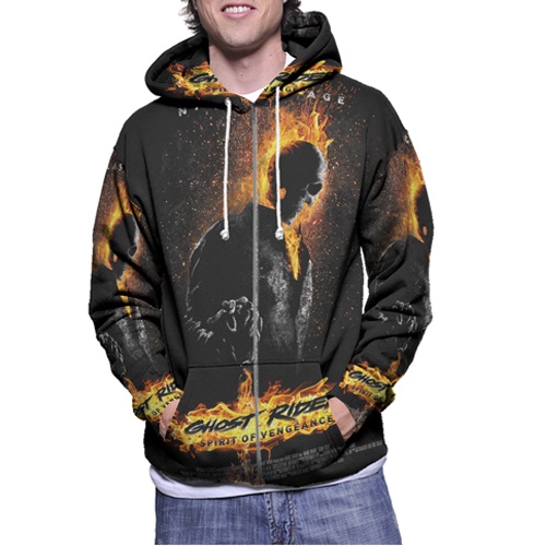 Jaket Hoodie Ghost Rider Spirit Of Vengeance Hoodie Fullprint Casual Zipper Hoodie Fullprint New Cas