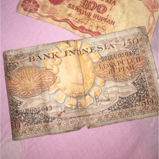 Uang kuno 50 rupiah kertas