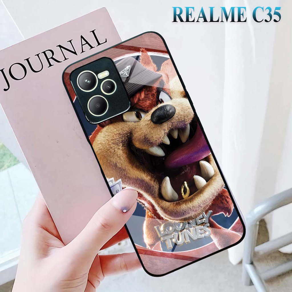 Case Kilau Realme | C35 | Narzo 50A Prime | Casing Hp Glossy | Motif Tazmania