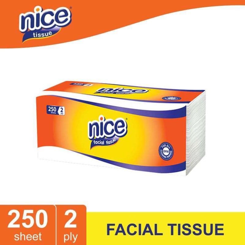 facial tissue nice 250 sheet 2ply  tisu murah