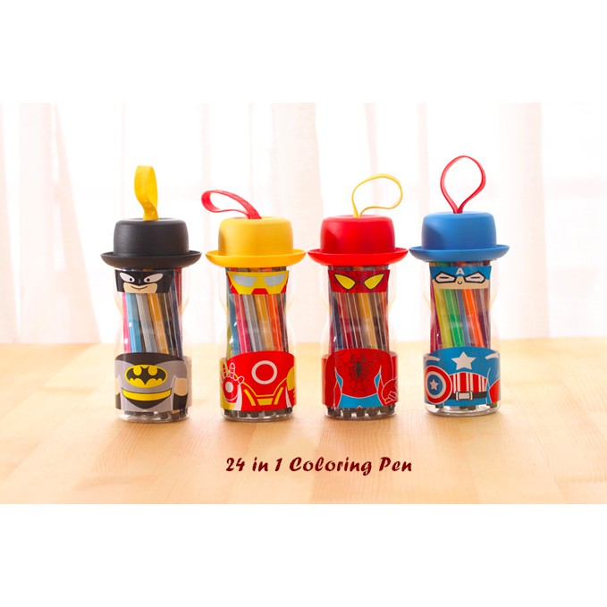 

24 in 1 Coloring Pen (kemasan botol unik, isi 24 warna)
