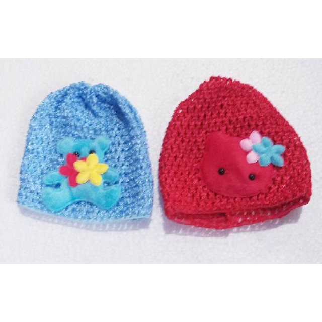 grosir   Topi bayi rajut 6 pcs/ciput baby karakter