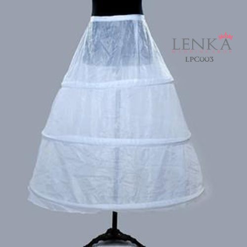 [PRODUK TERLARIS] ROK PENGEMBANG GAUN PENGANTIN PETTICOAT 3 RING PUTIH LPC003